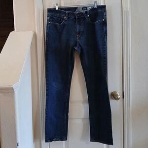 Volcom Solver Modern Straight Dark wash denim jeans size 34x30 skater style
